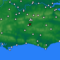 Nearby Forecast Locations - Gatwick Airport - Mapa