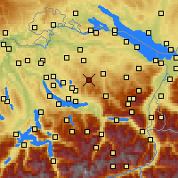 Nearby Forecast Locations - Hörnli - Map