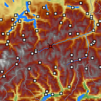 Nearby Forecast Locations - Disentis - Mapa