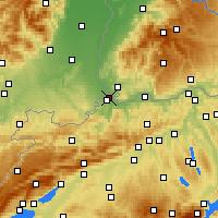 Nearby Forecast Locations - Basel - Mapa