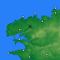 Nearby Forecast Locations - Landivisiau - Mapa