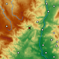 Nearby Forecast Locations - Aubenas - Mapa