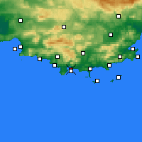 Nearby Forecast Locations - Toulon - Mapa