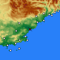 Nearby Forecast Locations - Fréjus - Map