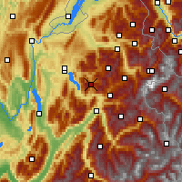Nearby Forecast Locations - La Clusaz - Mapa