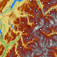 Nearby Forecast Locations - Megève - Mapa