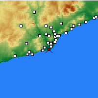 Nearby Forecast Locations - El Prat de Llobregat - Mapa