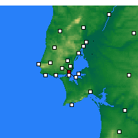 Nearby Forecast Locations - Lissabon/Geof - Mapa