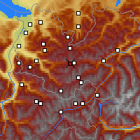 Nearby Forecast Locations - Alpe-Rauz - Mapa
