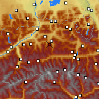 Nearby Forecast Locations - Hahnenkamm - Mapa