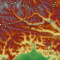 Nearby Forecast Locations - Kötschach - Map