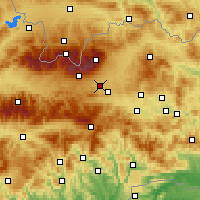 Nearby Forecast Locations - Poprad - Mapa