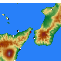 Nearby Forecast Locations - Messina - Mapa