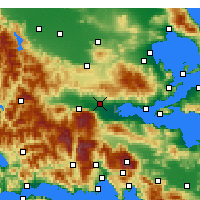 Nearby Forecast Locations - Lamia - Mapa