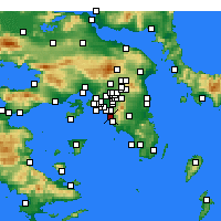Nearby Forecast Locations - Athens - Mapa
