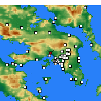 Nearby Forecast Locations - Elefsina - Mapa