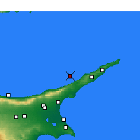 Nearby Forecast Locations - Gialousa - Mapa