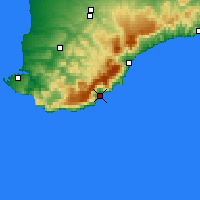 Nearby Forecast Locations - Yalta - Mapa