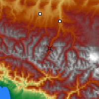 Nearby Forecast Locations - Teberda - Mapa
