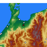 Nearby Forecast Locations - Toyama Airport - Mapa