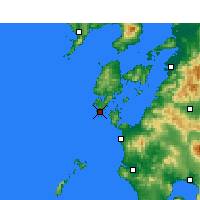 Nearby Forecast Locations - Ushibuka - Map