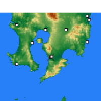 Nearby Forecast Locations - Kanoya - Map