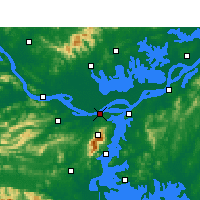 Nearby Forecast Locations - Jiujiang - Map