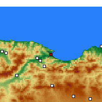 Nearby Forecast Locations - Béjaïa - Mapa