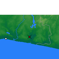 Nearby Forecast Locations - Adiaké - Mapa