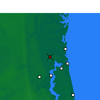 Nearby Forecast Locations - Jacksonville Intl. Airport - Mapa
