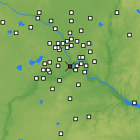 Nearby Forecast Locations - Minneapolis - Mapa