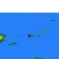Nearby Forecast Locations - St Thomas - Mapa