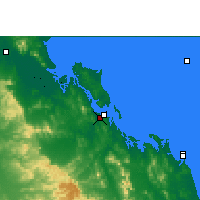 Nearby Forecast Locations - Gladstone Airport - Mapa
