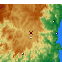 Nearby Forecast Locations - Bombala - Map