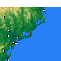 Nearby Forecast Locations - Nelson Bay - Mapa