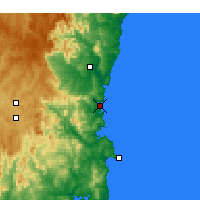 Nearby Forecast Locations - Merimbula - Mapa