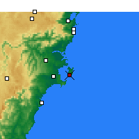 Nearby Forecast Locations - Jervis Bay - Mapa