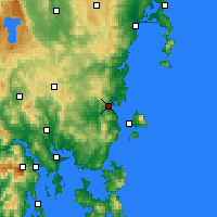 Nearby Forecast Locations - Orford - Mapa