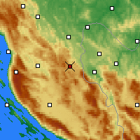 Nearby Forecast Locations - Plitvička Jezera - Map