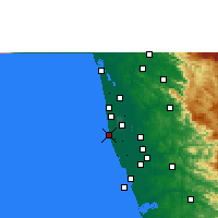 Nearby Forecast Locations - Alappuzha - Map