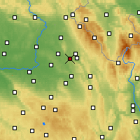 Nearby Forecast Locations - Kostelec nad Orlicí - Map