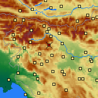 Nearby Forecast Locations - Železniki - Map