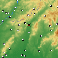 Nearby Forecast Locations - Nové Mesto nad Váhom - Mapa