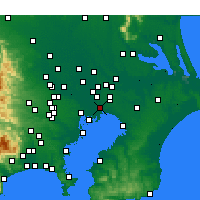 Nearby Forecast Locations - Ichikawa - Mapa