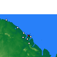 Nearby Forecast Locations - Cayenne - Mapa