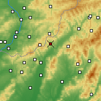 Nearby Forecast Locations - Horná Súča - Mapa