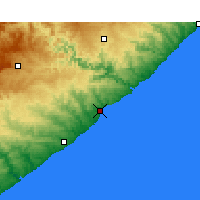 Nearby Forecast Locations - Cintsa Bay - Mapa