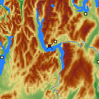 Nearby Forecast Locations - Lake Wakatipu - Mapa