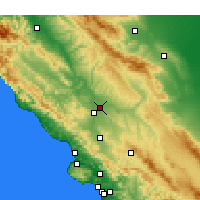 Nearby Forecast Locations - Paso Robles - Mapa