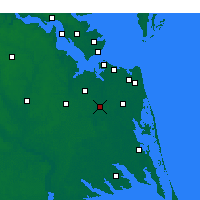 Nearby Forecast Locations - Chesapeake - Mapa